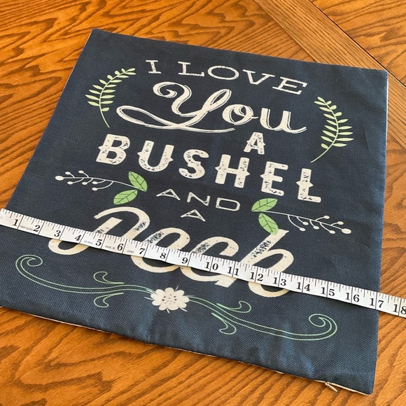 “I Love You A Bushel And A Peck” Pillow Cover, 17”x17” - Picture 5 of 5
